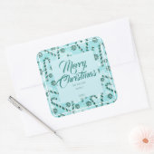 Candy Cane Peppermint Vierkante Sticker (Envelop)