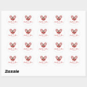 Candy Cane Personalized kerstbruiloft Stickers (Vel)