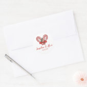 Candy Cane Personalized kerstbruiloft Stickers (Envelop)