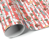 Candy Cane Pet Rattie Kerstmis! Cadeaupapier (Rol Hoek)