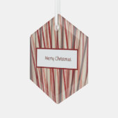 Candy Cane Photo Glass Ornament  (Voorkant links)