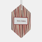 Candy Cane Photo Glass Ornament  (Voorkant Rechts)