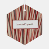 Candy Cane Photo Glass Ornament  (Achterkant)