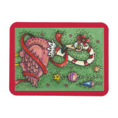 CANDY CANE PINK FLAMINGO CHRISTMAS MAGNET MAGNEET (Horizontaal)