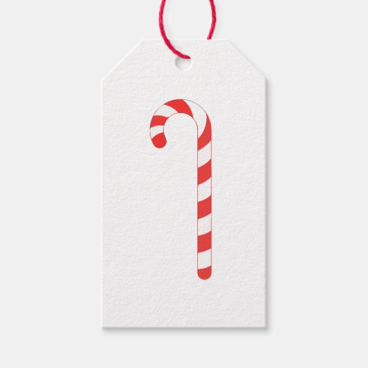 Candy Cane Poem Classic Gift Labels Cadeaulabel (Voorkant)