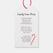 Candy Cane Poem Classic Gift Labels Cadeaulabel (Achterkant)