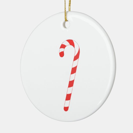 Candy Cane Poem Classic Gift Labels Keramisch Ornament (Links)