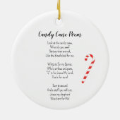 Candy Cane Poem Classic Gift Labels Keramisch Ornament (Achterkant)