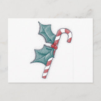 Candy Cane Pointillism Briefkaart