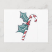 Candy Cane Pointillism Briefkaart (Voorkant)