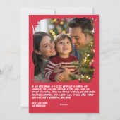 Candy Cane Pop Funny Cat Retro Christmas Photo Feestdagenkaart (Achterkant)