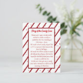 Candy Cane Post Card Briefkaart (Staand voorkant)