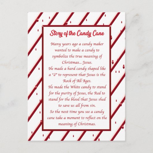 Candy Cane Post Card Briefkaart (Voorkant)