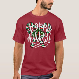 Candy Cane Prettige feestdagen T-Shirt