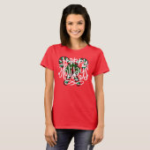 Candy Cane Prettige feestdagen T-shirt (Voorkant volledig)