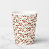 Candy Cane Print Christmas Party Paper Cups Papieren Bekers (Rechts)