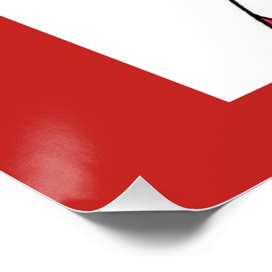 Candy Cane Print Poster (Hoek)