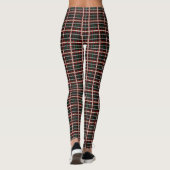Candy Cane Pset Tartan Red Green White Striped Leggings (Achterkant)
