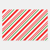 Candy Cane Red Green White kerstpatroon Inpakpapier Vel (Voorkant)