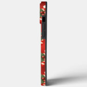 Candy Cane Red Metallic Holiday Cute Case-Mate iPhone Case (Achterkant / Links)