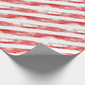 Candy Cane Red Stripes Kerstmis Cadeaupapier (Hoek)
