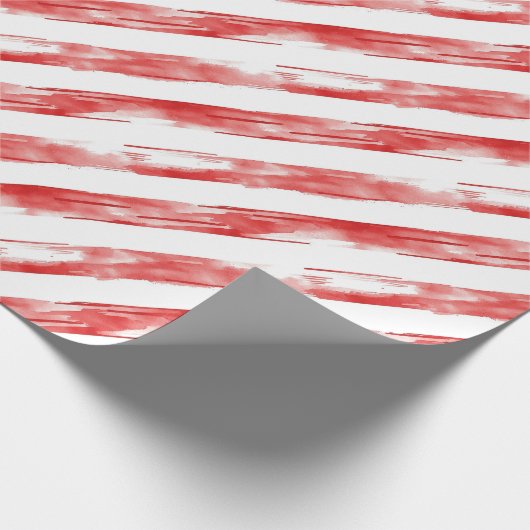 Candy Cane Red Stripes Kerstmis Cadeaupapier (Hoek)