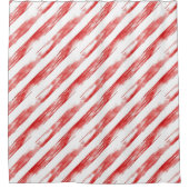 Candy Cane Red Stripes Kerstmis Douchegordijn (Voorkant)