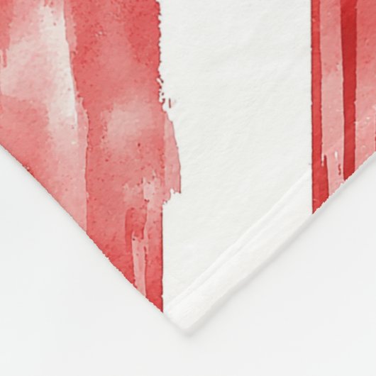 Candy Cane Red Stripes Kerstmis Fleece Deken (Hoek)