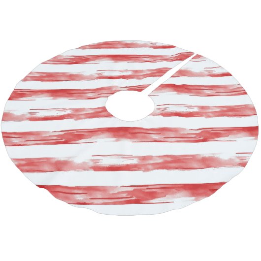 Candy Cane Red Stripes Kerstmis Kerstboom Rok (Gekanteld)