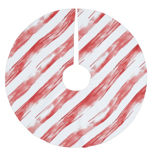 Candy Cane Red Stripes Kerstmis Kerstboom Rok (Voorkant)