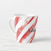 Candy Cane Red Stripes Kerstmis Latte Mok (Linkerhoek)