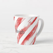 Candy Cane Red Stripes Kerstmis Latte Mok (Rechterhoek)