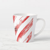 Candy Cane Red Stripes Kerstmis Latte Mok (Rechts)