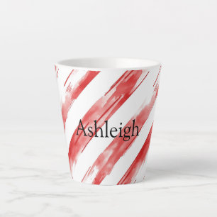 Candy Cane Red Stripes Kerstmis Latte Mok