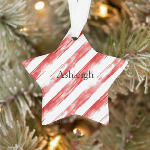 Candy Cane Red Stripes Kerstmis Ornament