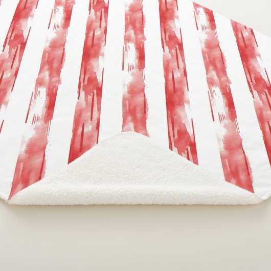 Candy Cane Red Stripes Kerstmis Sherpa Deken (3/4)
