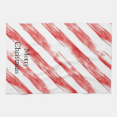 Candy Cane Red Stripes Kerstmis Theedoek (Horizontaal)