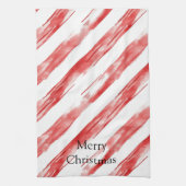 Candy Cane Red Stripes Kerstmis Theedoek (Verticaal)