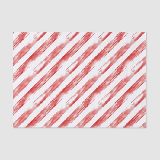 Candy Cane Red Stripes Kerstmis Tissuepapier (Voorkant)