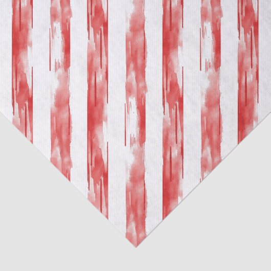 Candy Cane Red Stripes Kerstmis Tissuepapier (Detail)