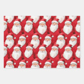 Candy Cane Red Stripes Santa Christmas Inpakpapier Vel (Voorkant 3)