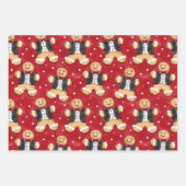 Candy Cane Red Stripes Santa Christmas Inpakpapier Vel (Voorkant 2)