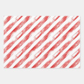 Candy Cane Red Stripes Santa Christmas Inpakpapier Vel (Voorkant)
