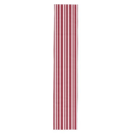 Candy Cane Red White Stripe kerstkeuzerondje Medium Tafelloper (Voorkant)