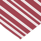 Candy Cane Red White Stripe kerstkeuzerondje Medium Tafelloper (Hoek)