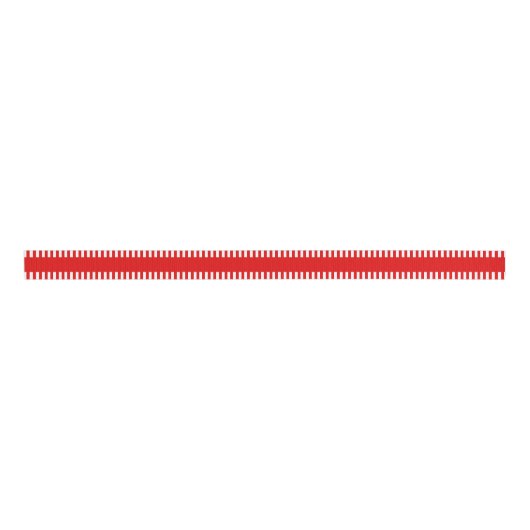 Candy Cane Red White Striped Edge Grosgrain Lint (Voorkant)