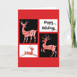Candy Cane Reindeer, Vakantie Groeten Kaart