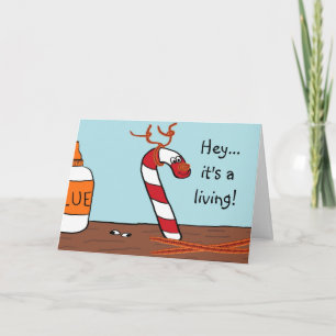 Candy Cane Rendier Kerst Kaarten