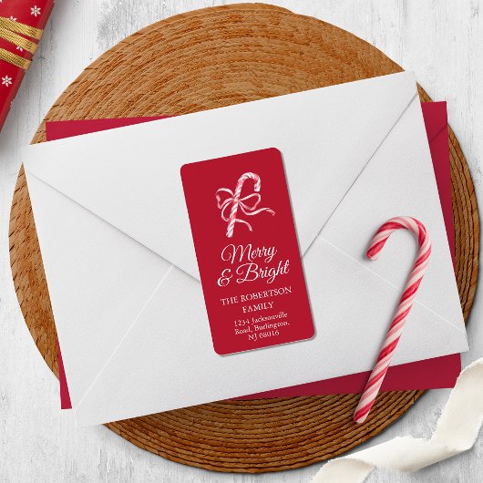 Candy Cane Retouradres Sticker
