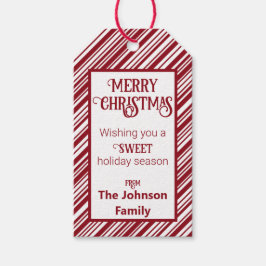 Candy Cane Retro Cadeaulabel